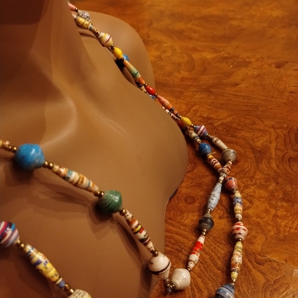 SAVE: Bohemian Multicolored Beaded Necklace - Picture 3 of 7